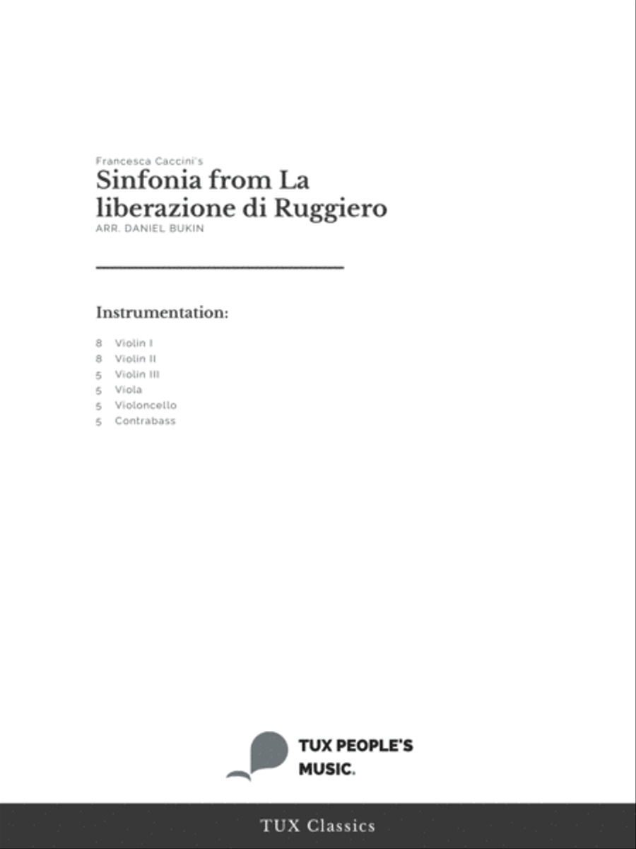 Sinfonia from La liberazione di Ruggiero String Orchestra scores gallery preview page 2