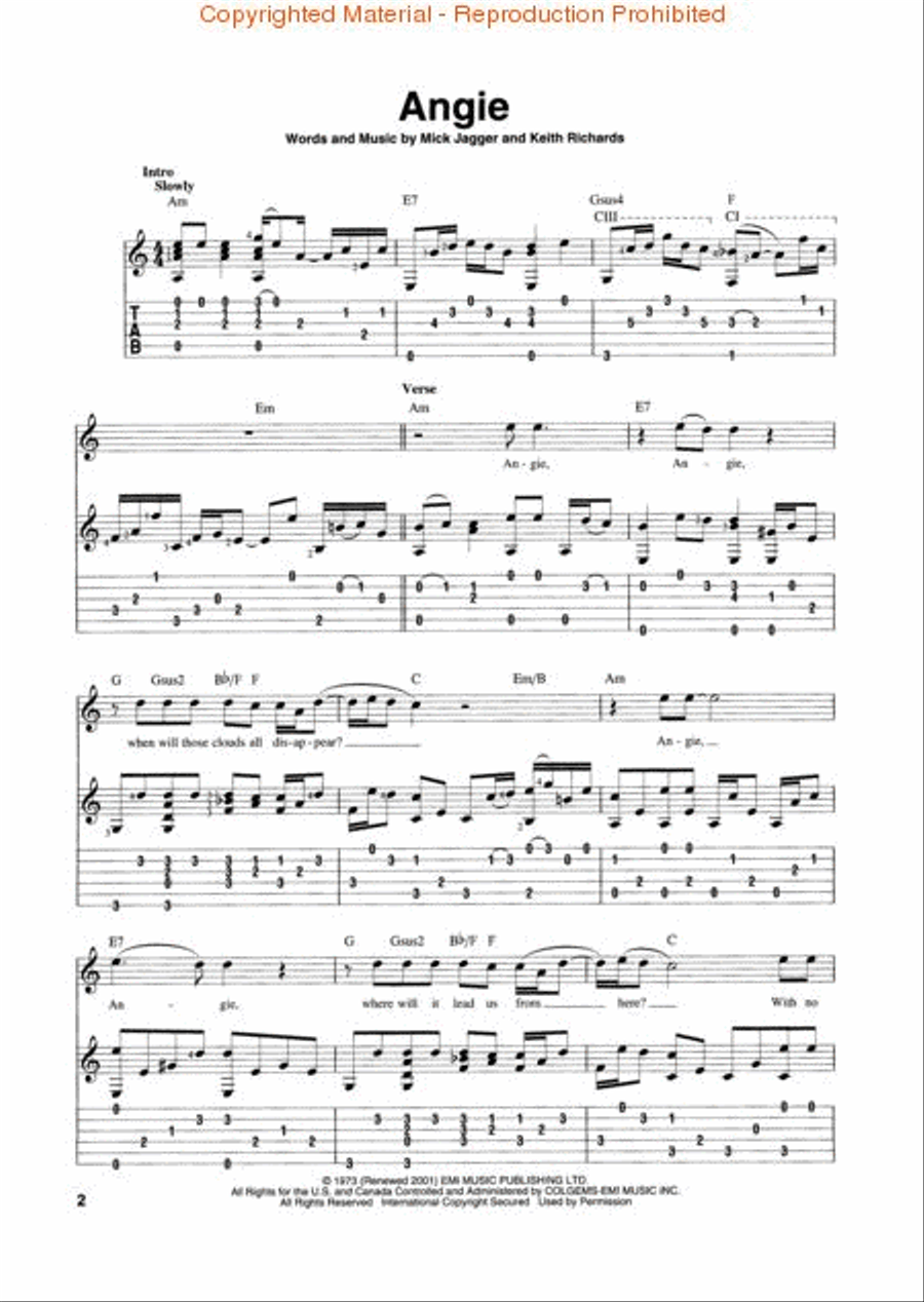 Fingerpicking Acoustic Rock Acoustic Guitar scores gallery preview page 2