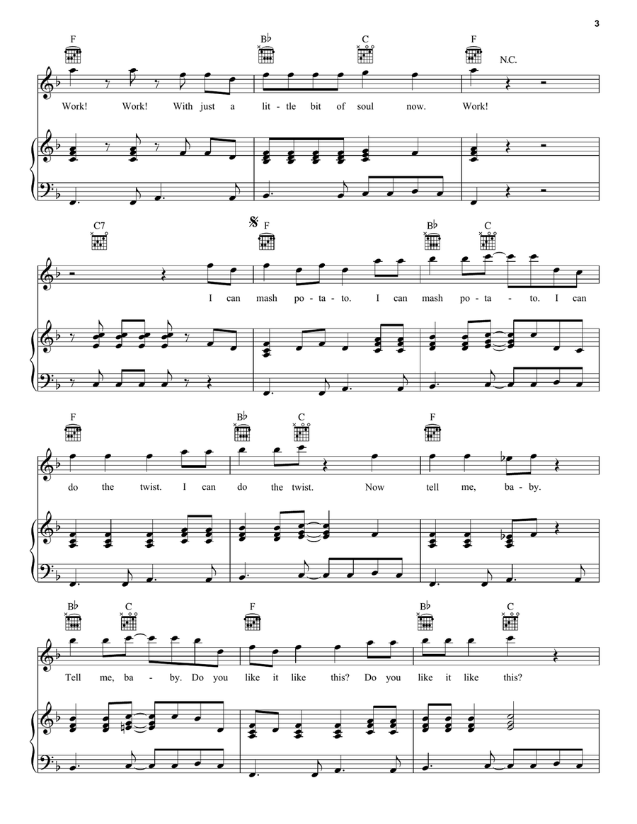 Do You Love Me Piano, Vocal, Guitar scores gallery preview page 3