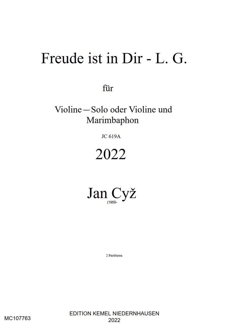 Freude ist in Dir - L. G.