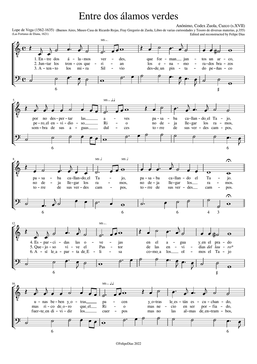 Nine songs from Codex Zuola Voice Solo scores gallery preview page 4