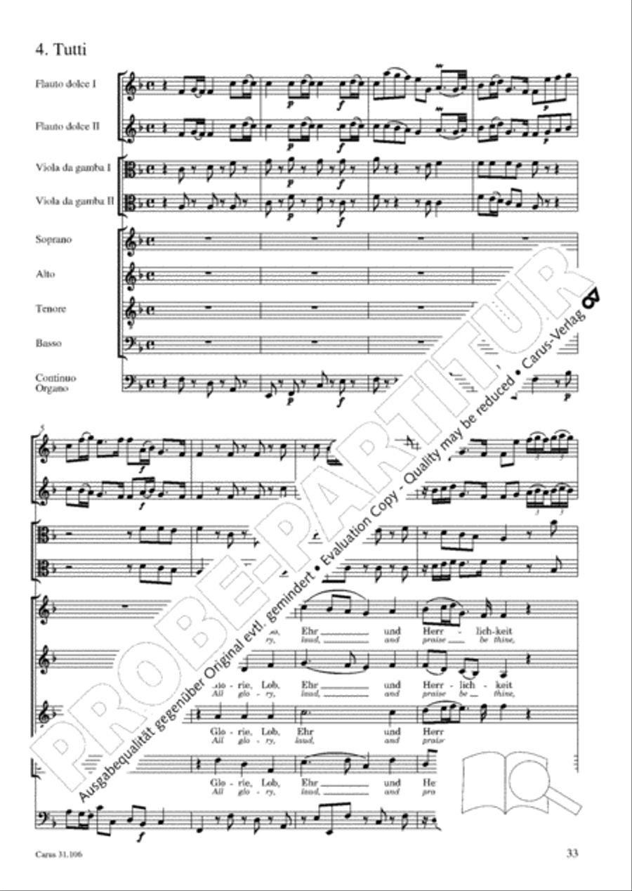 God's own time is the time appointed (Gottes Zeit ist die allerbeste Zeit) 4-Part scores gallery preview page 34