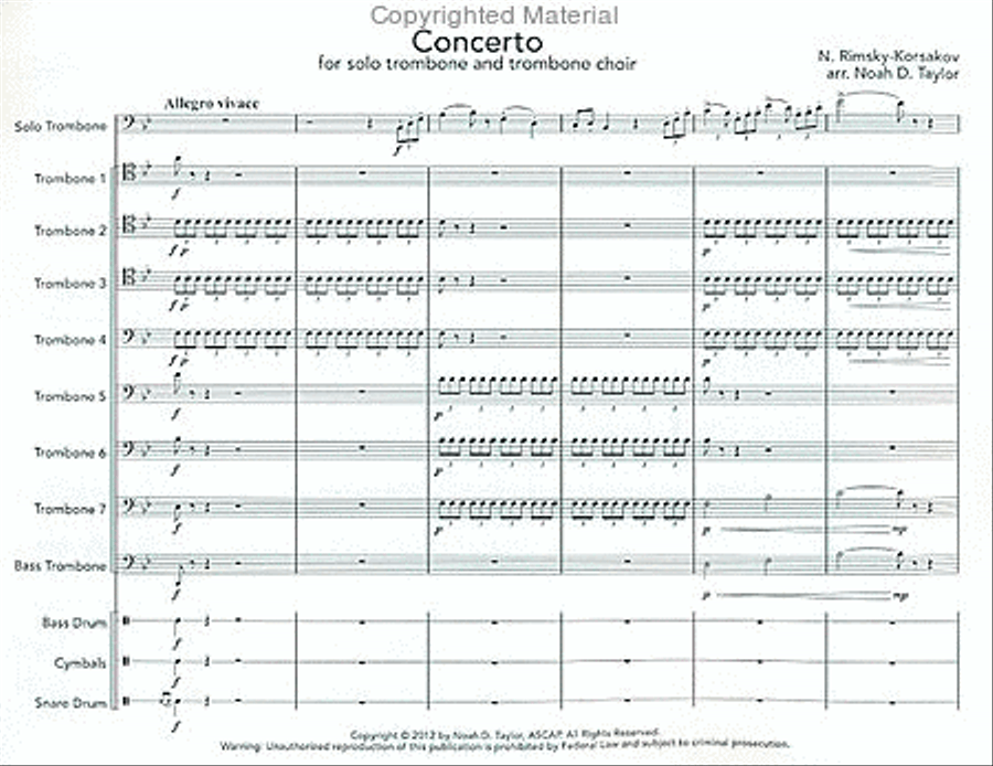 Concerto for Trombone Choir scores gallery preview page 2