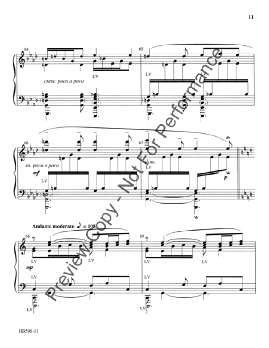 Flower Duet (Dome epais le jasmin (from Lakme) Handbell Choir scores gallery preview page 12