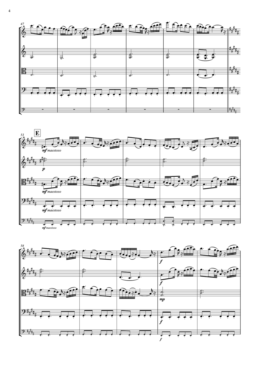 Spear of Justice (from Undertale) String Quartet scores gallery preview page 4