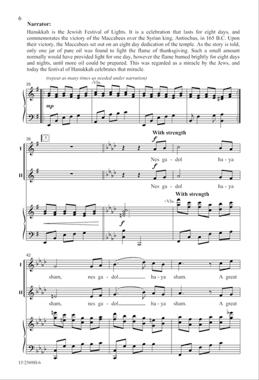 A Hanukkah Remembrance 2-Part scores gallery preview page 7