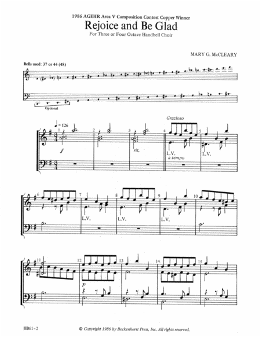 Rejoice and Be Glad - McCleary Handbell Choir scores gallery preview page 2