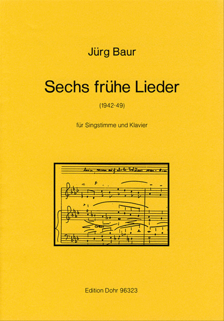 Sechs frühe Lieder für Singstimme und Klavier (1938-1949) Voice Solo scores gallery preview page 1
