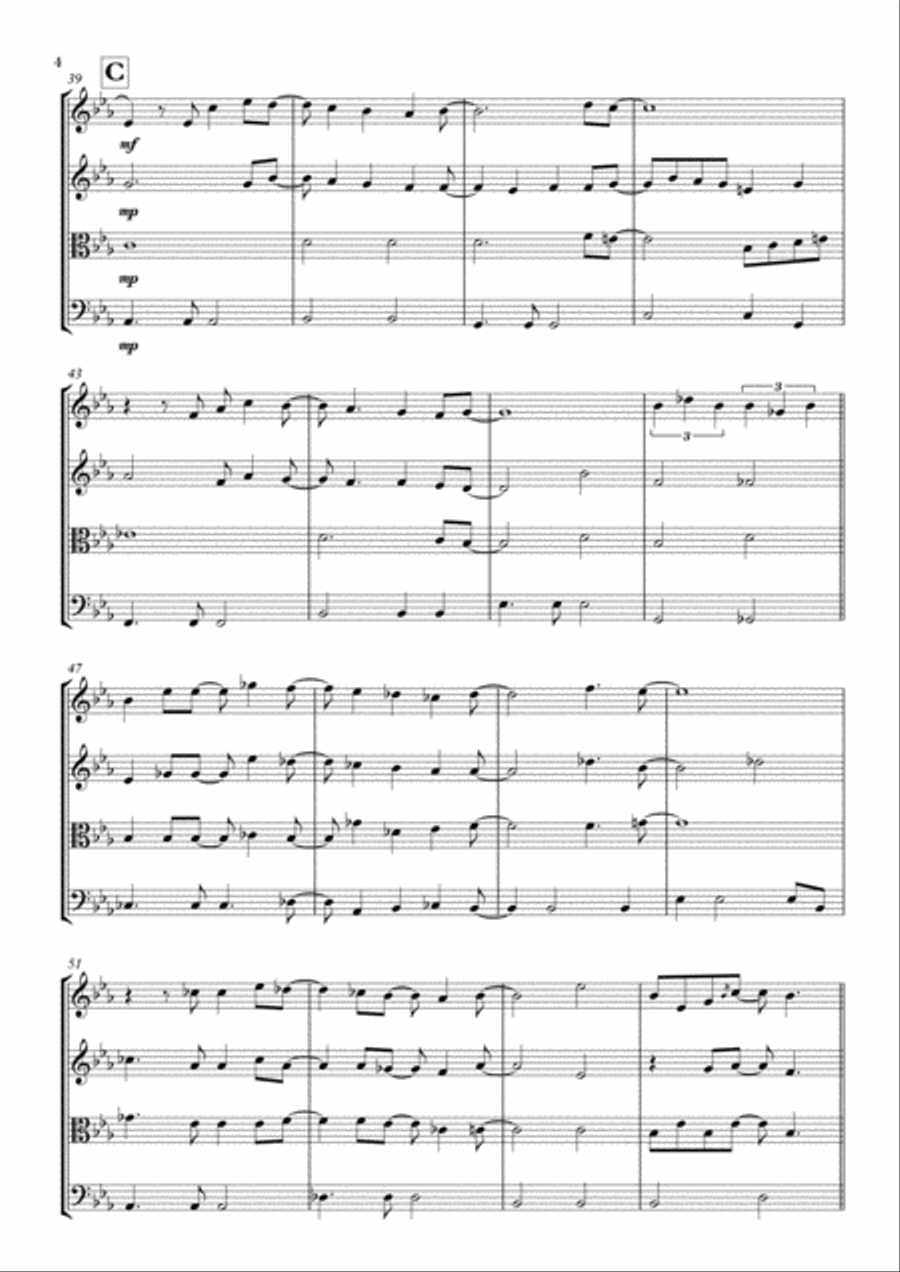 Just The Way You Are String Quartet scores gallery preview page 4