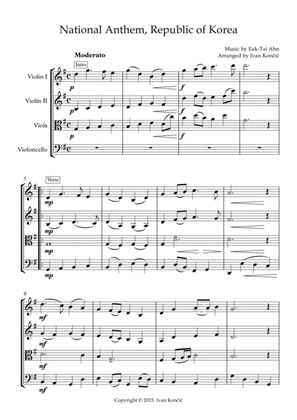 "Aegukga" - National anthem of South Korea (String quartet)
