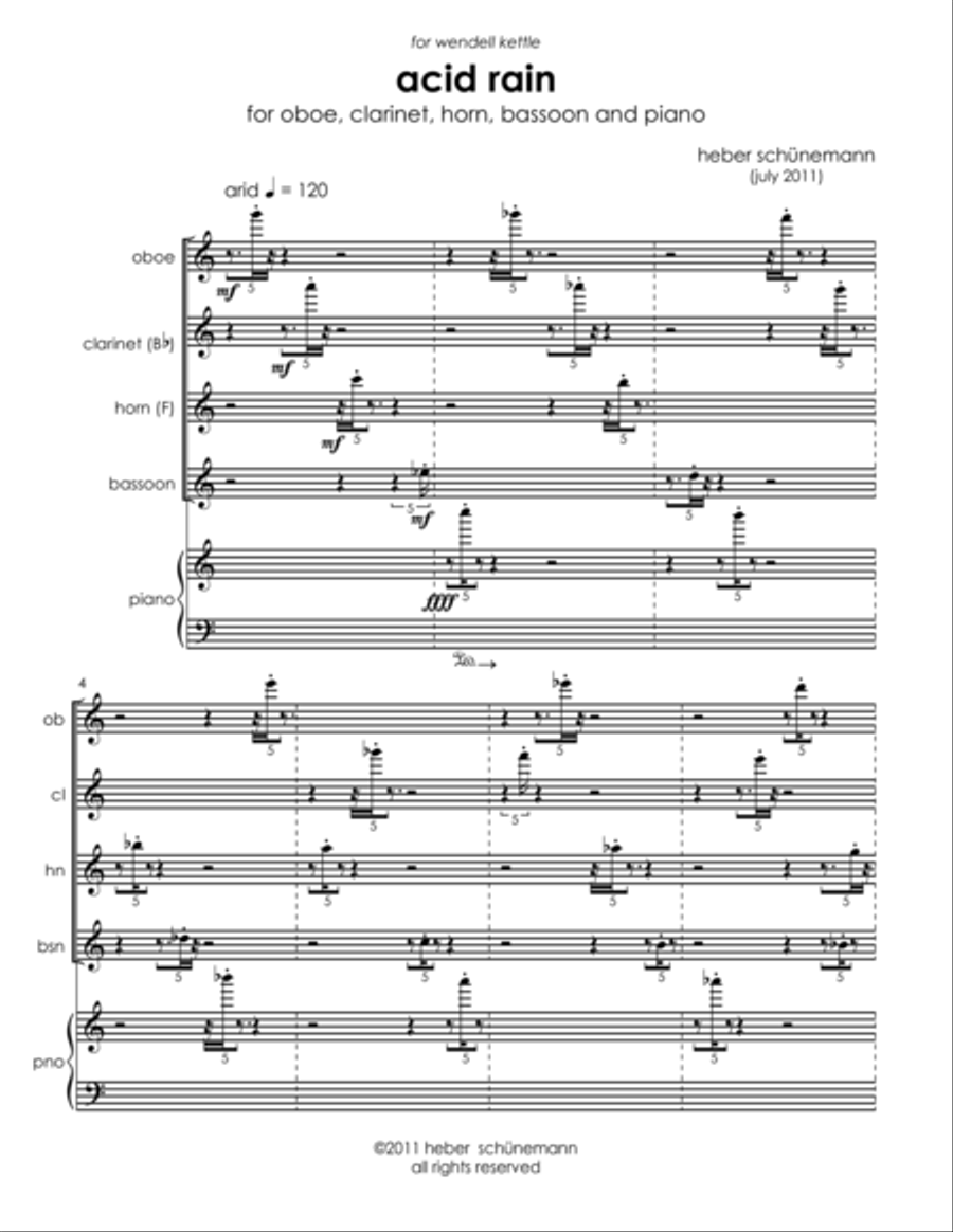Acid Rain Small Ensemble scores gallery preview page 1