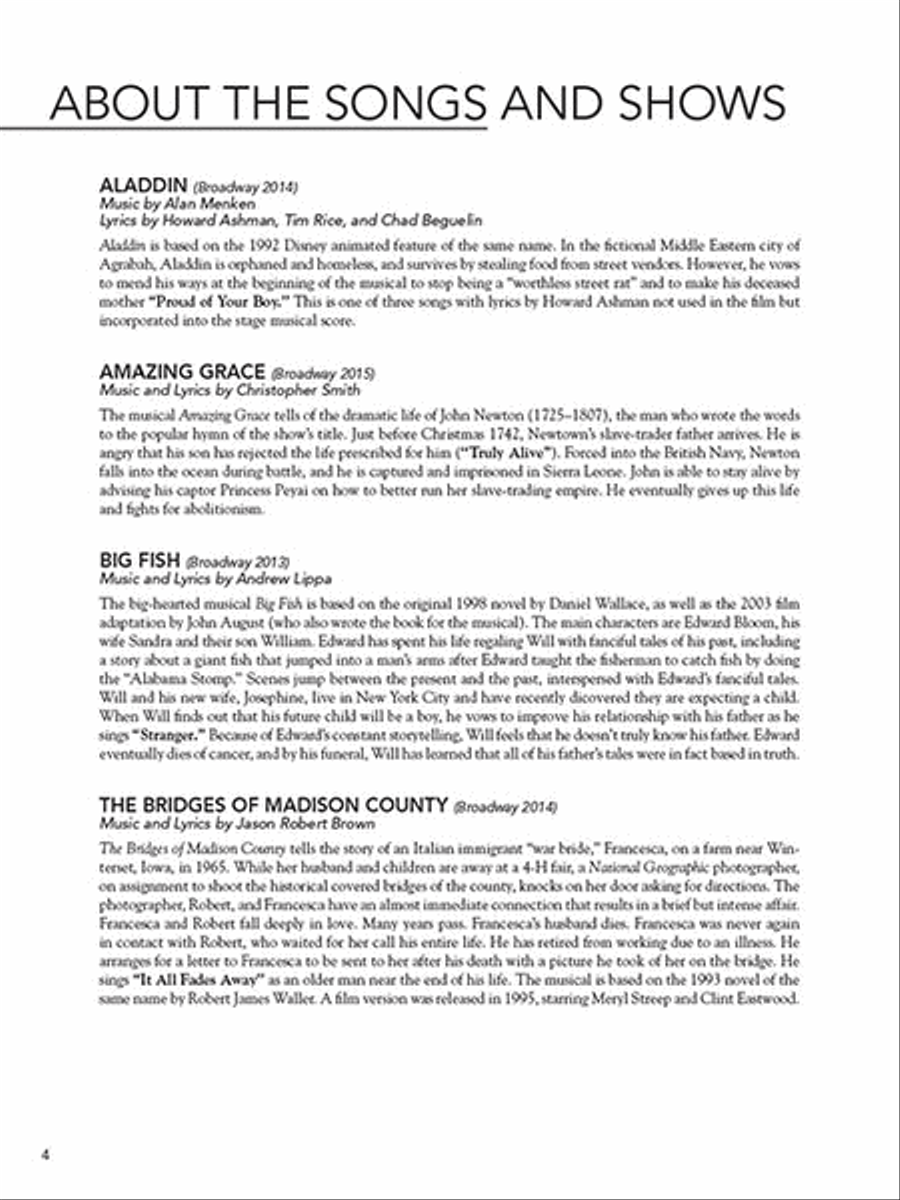 Contemporary Theatre Songs - Tenor Voice scores gallery preview page 3