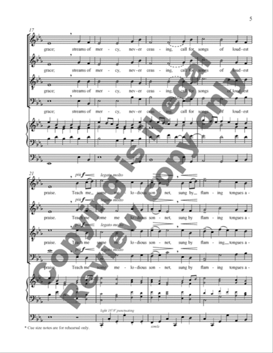 An American Triptych: 3. Come, Thou Fount of Every Blessing 4-Part scores gallery preview page 5