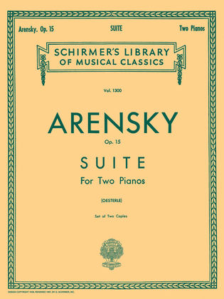 Book cover for Suite, Op. 15 (set)