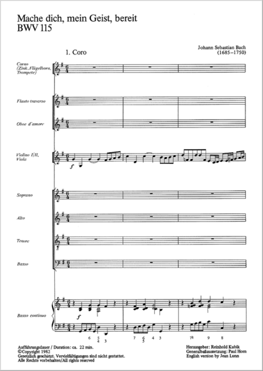 O my spirit, be prepared (Mache dich, mein Geist, bereit) 4-Part scores gallery preview page 2