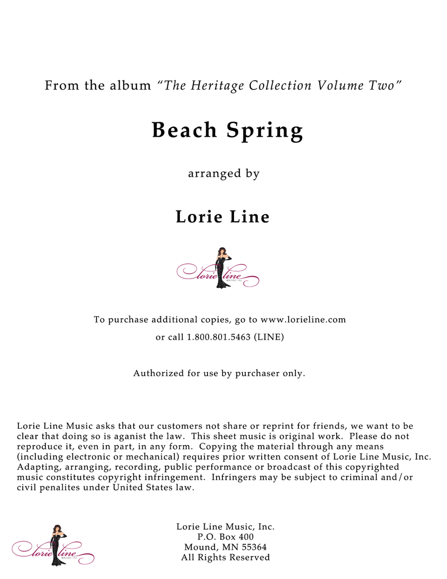 Beach Spring Piano Solo scores gallery preview page 1