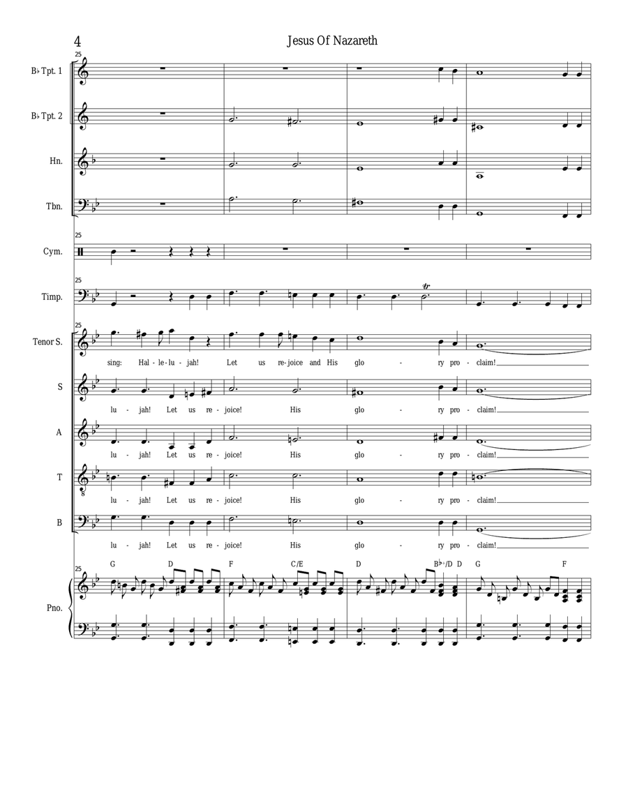 Jesus Of Nazareth 4-Part scores gallery preview page 4