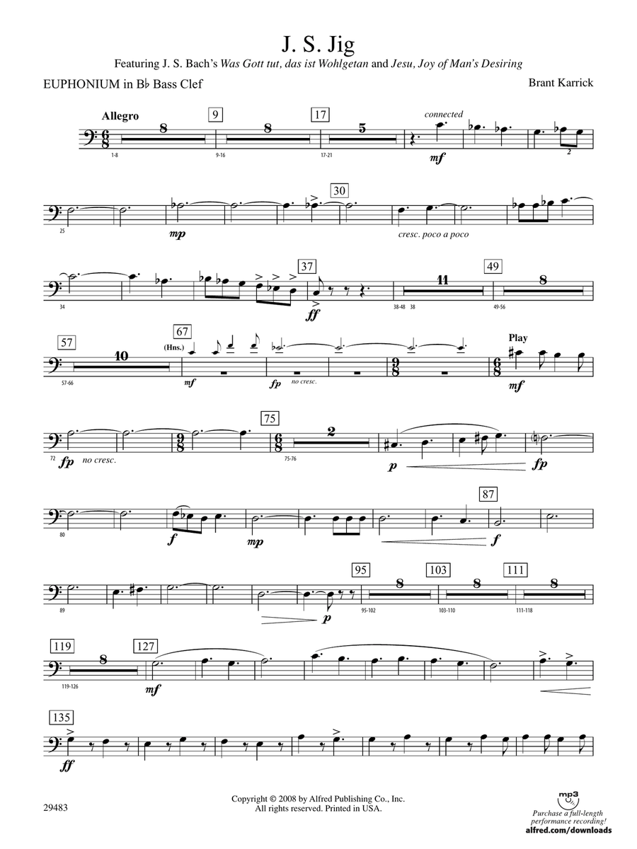 J.S. Jig: (World Part) B-flat Baritone B.C.