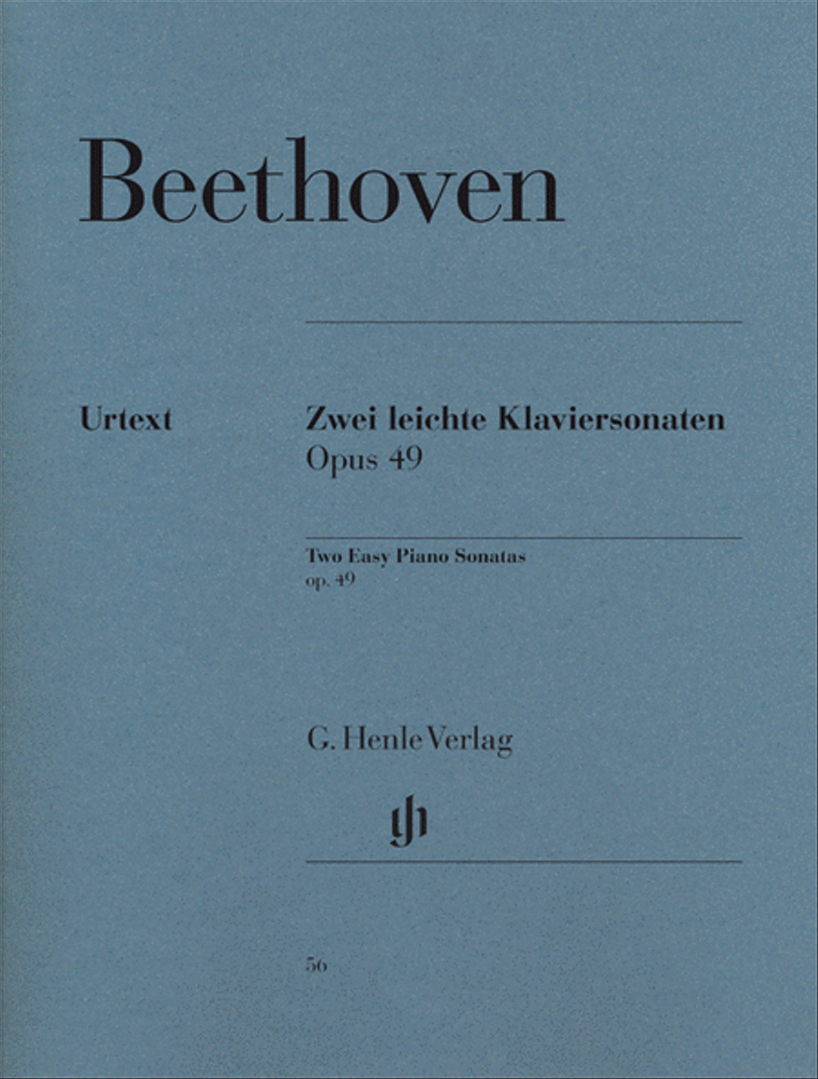 2 Easy Piano Sonatas: No. 19 in G Minor Op. 49, No. 1 and No. 20 in G Major Op. 49, No. 2 Easy Piano scores gallery preview page 1