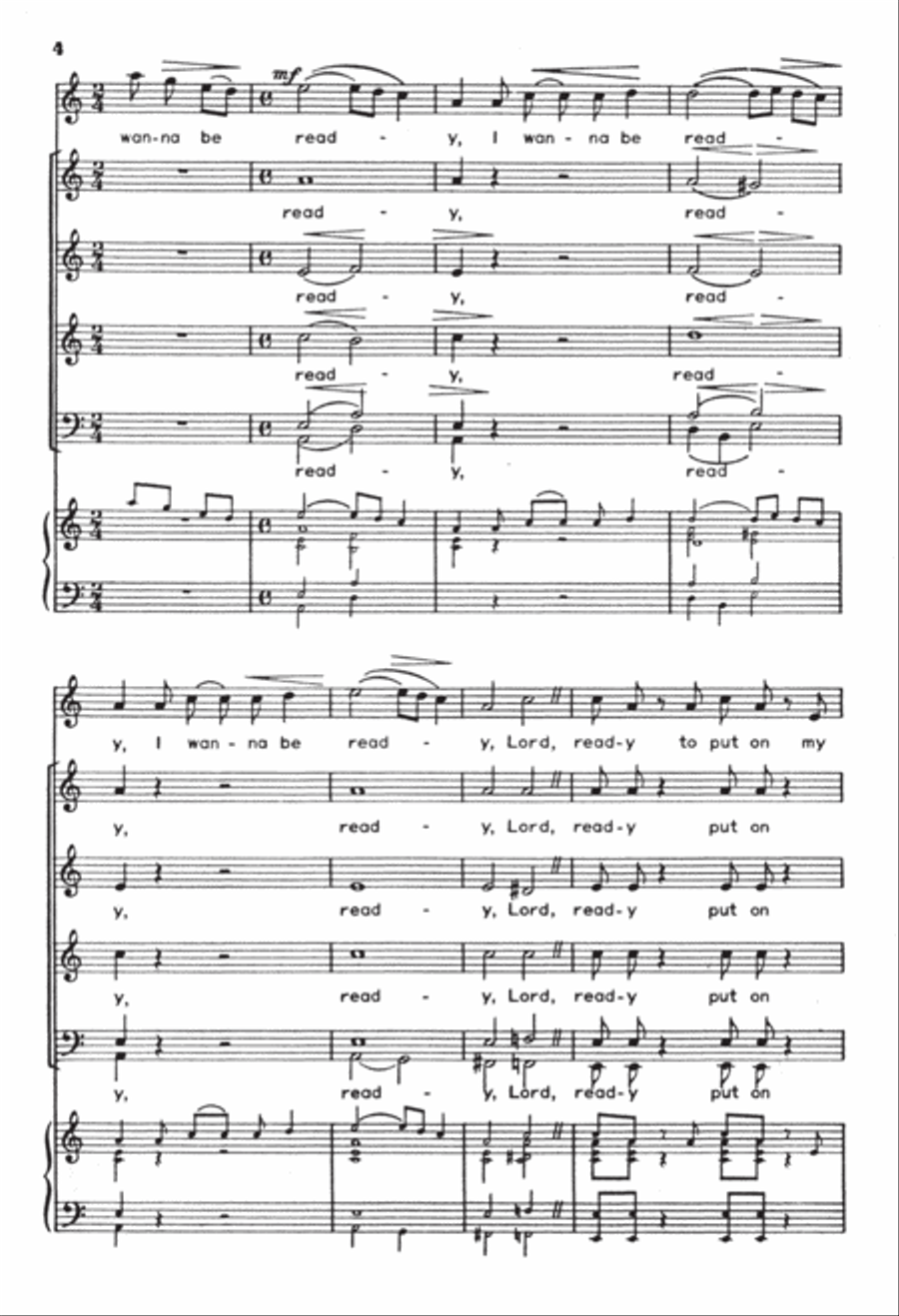 I Wanna be Ready 4-Part scores gallery preview page 3