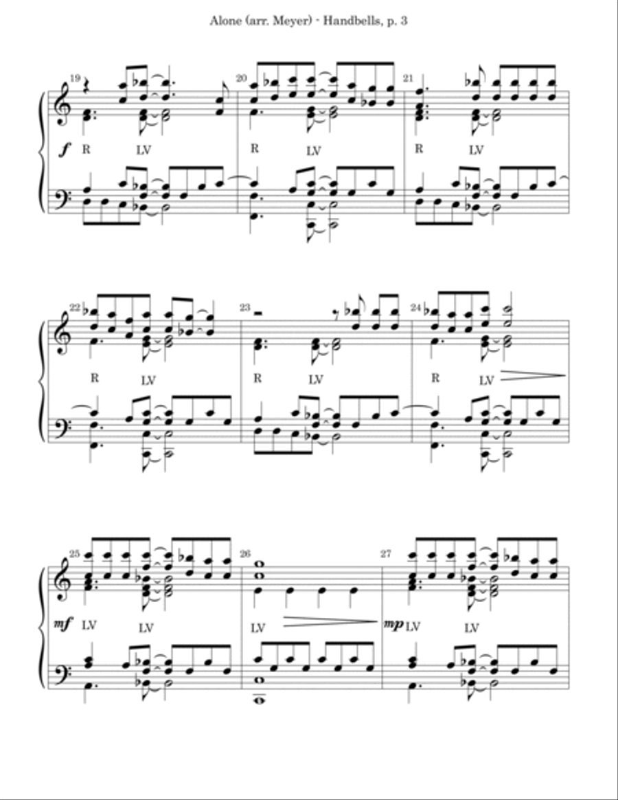 Alone Handbell Choir scores gallery preview page 3