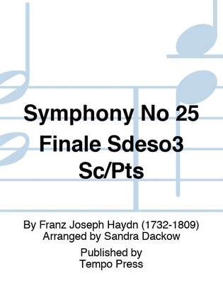 Symphony No 25 Finale Sdeso3 Sc/Pts