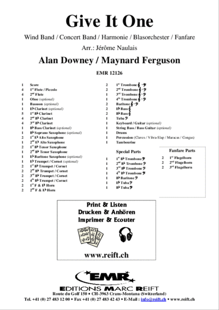 Give It One Give It One Concert Band scores gallery preview page 2