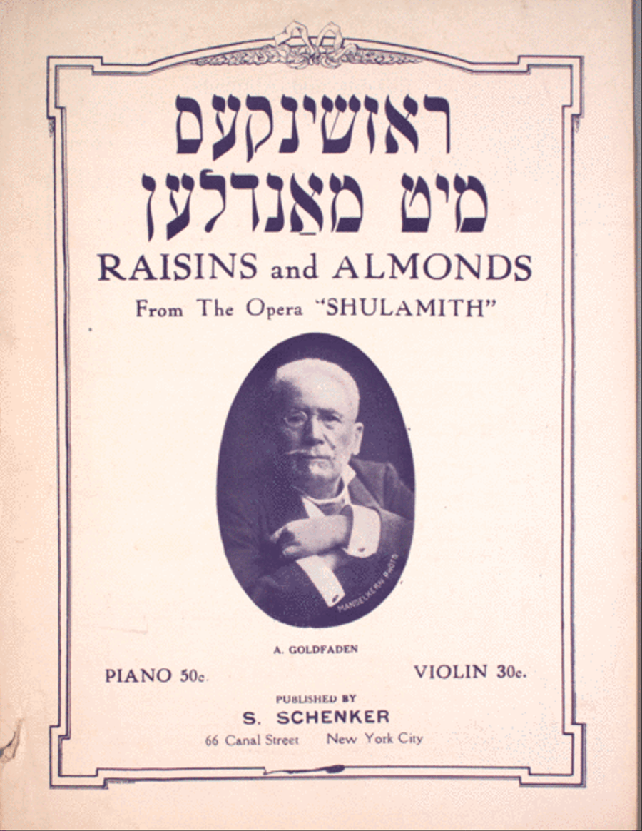 Raisins and Almonds. (Solo Absalom) Voice scores gallery preview page 1