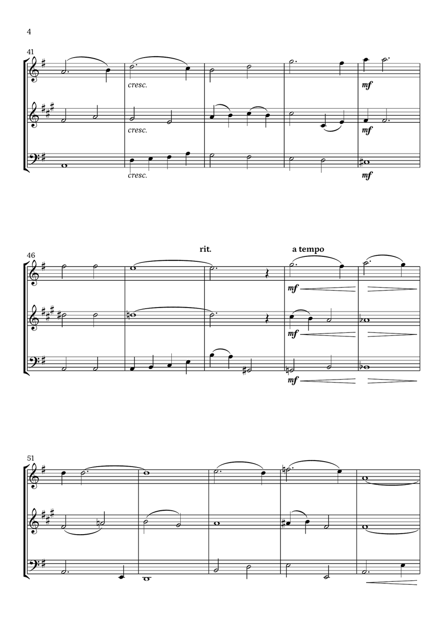 I'll Be Home For Christmas Woodwind Trio scores gallery preview page 4