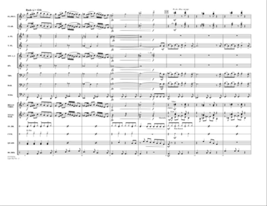Light My Fire (arr. Paul Murtha) - Full Score Marching Band scores gallery preview page 2
