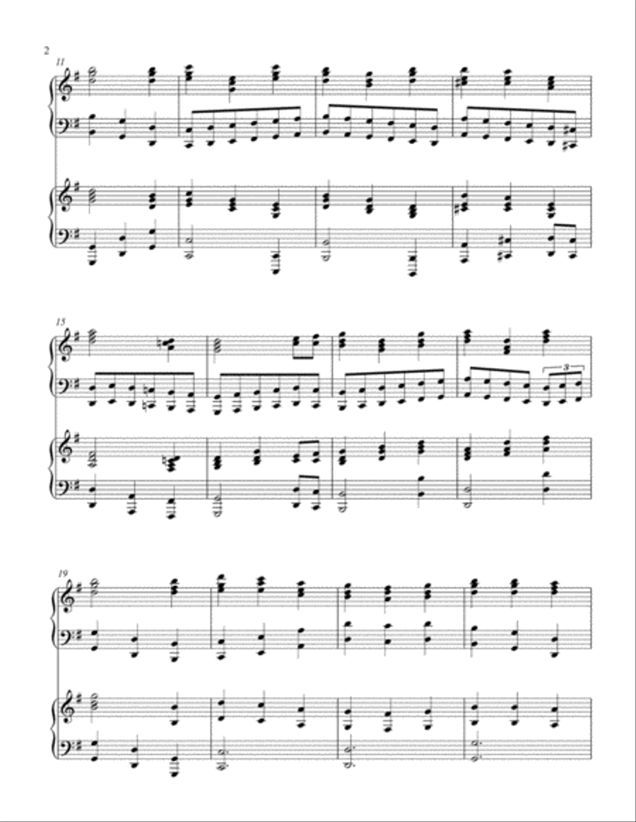 Glory and Praise (2 piano duet) 2 Pianos, 4-Hands scores gallery preview page 3