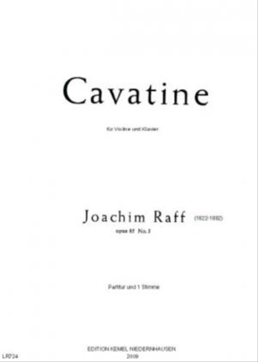 Cavatine Violin Solo scores gallery preview page 1