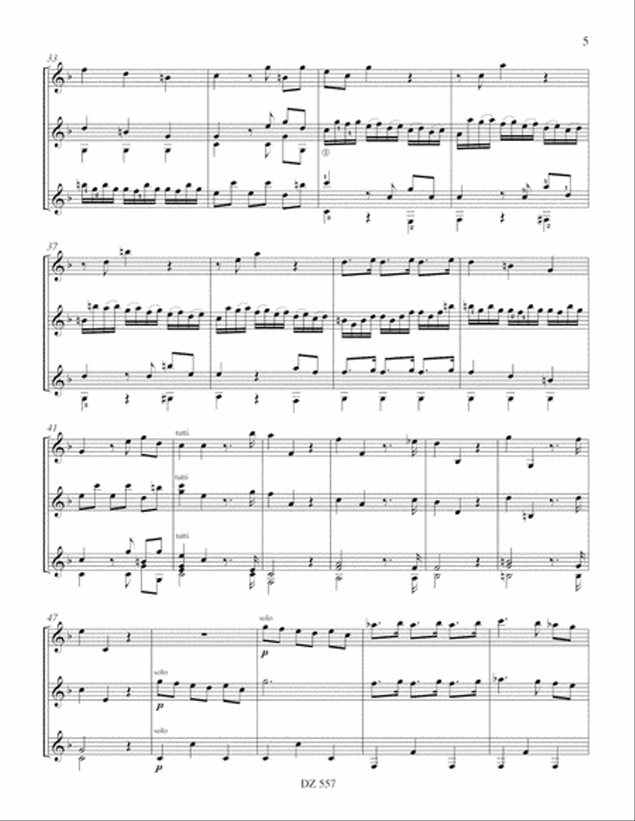 L'Estro Armonico, Concerto no 7, RV 567 Guitar Ensemble scores gallery preview page 5