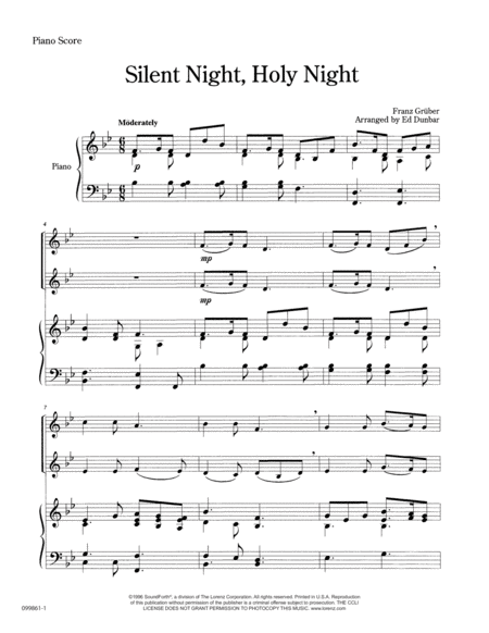 Silent Night, Holy Night - B-flat Instrument Duet