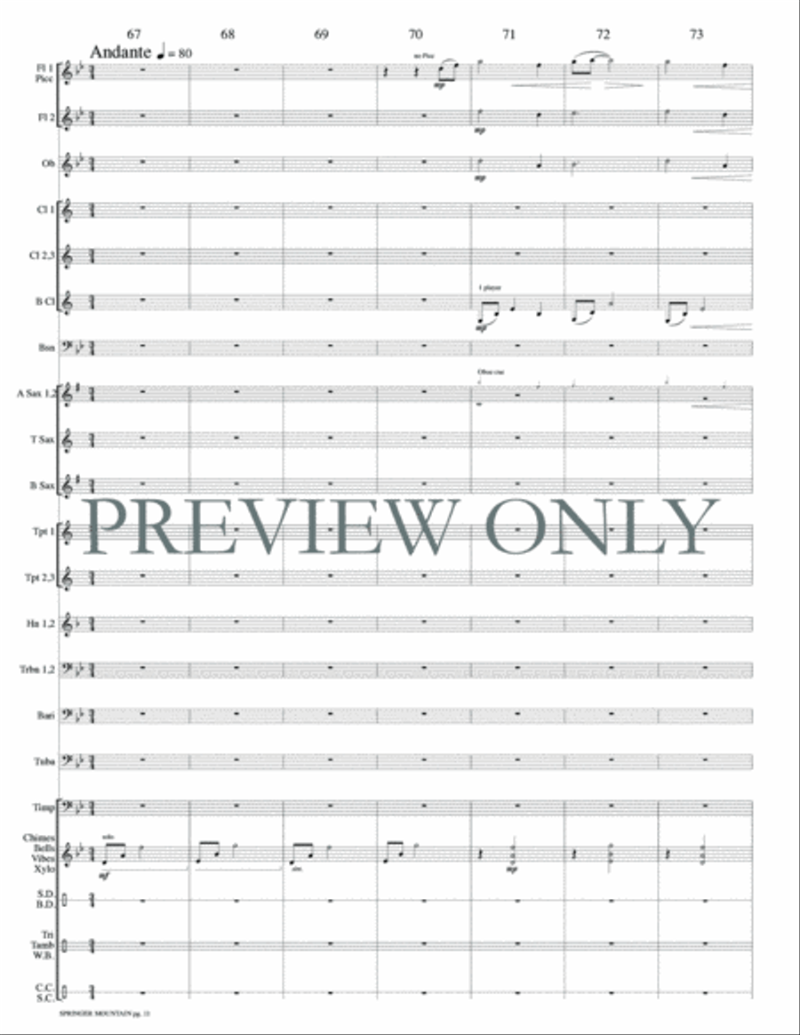 Springer Mountain Concert Band scores gallery preview page 14