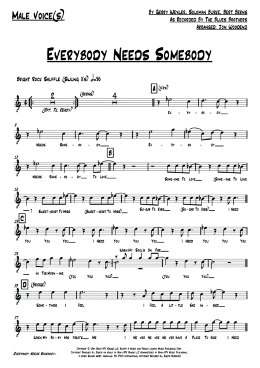 Everybody Needs Somebody To Love Jazz Ensemble scores gallery preview page 2