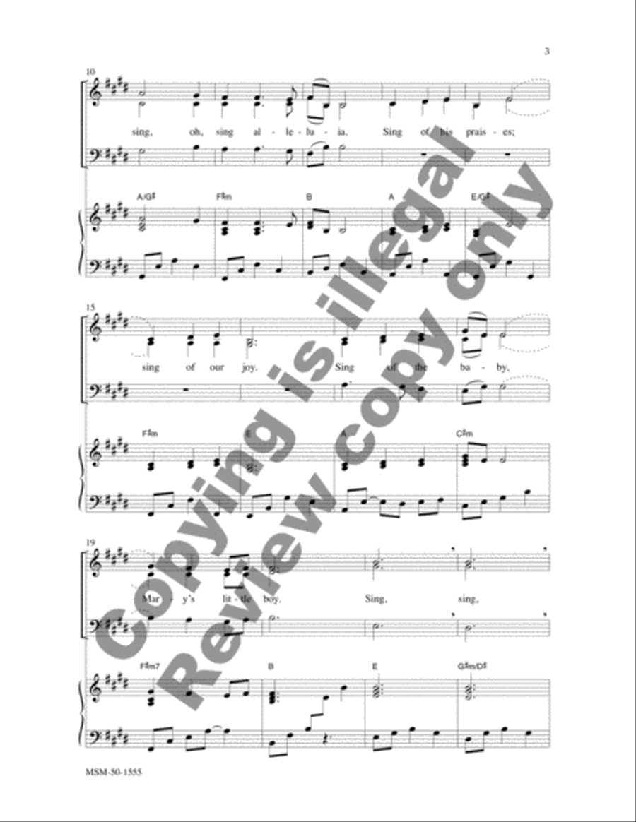 Christmas Lullaby (The Gift) 3-Part scores gallery preview page 3
