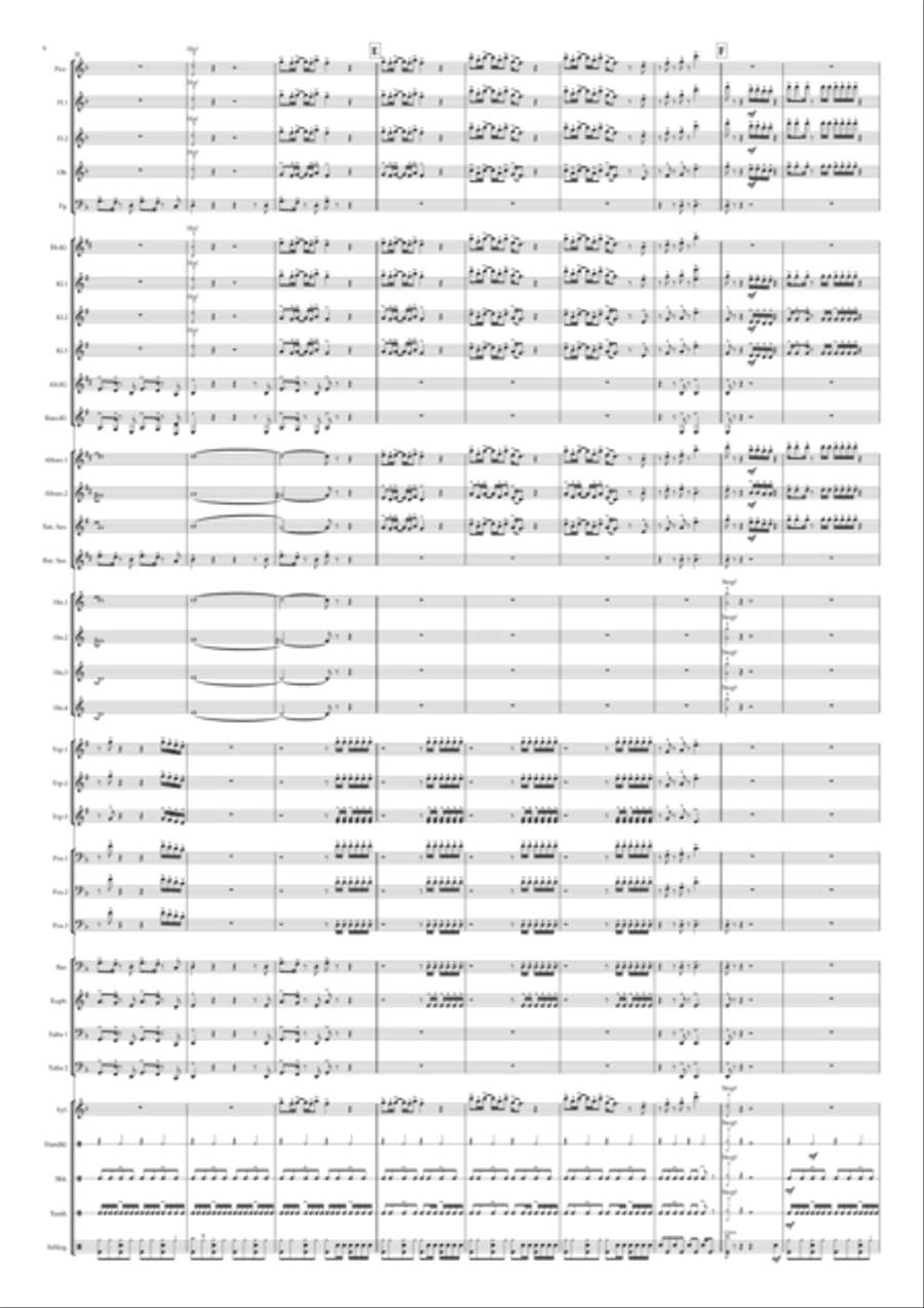 Uptown Funk Concert Band scores gallery preview page 6