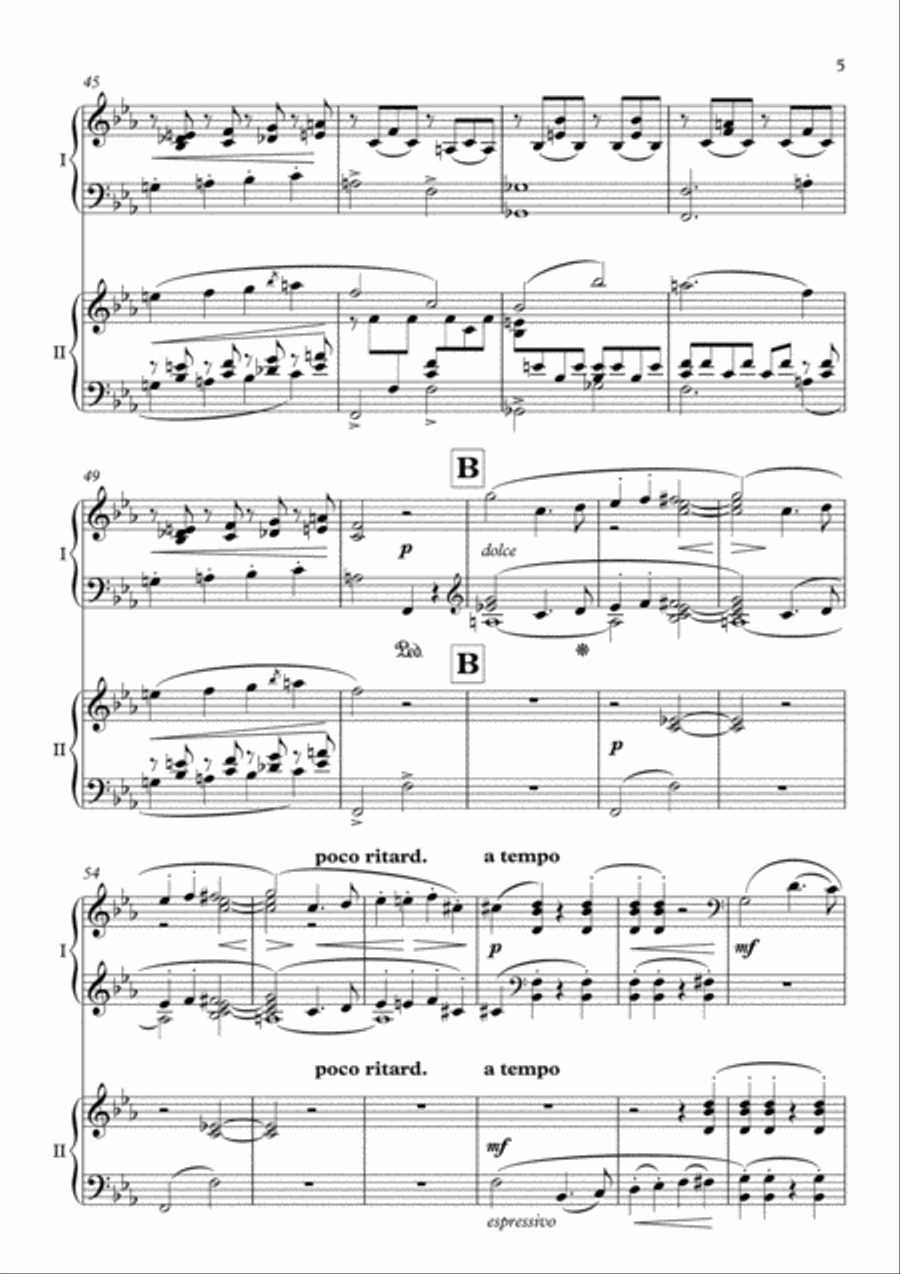Sonata for Two Pianos (after Quintet Op. 44) 2 Pianos, 4-Hands scores gallery preview page 5