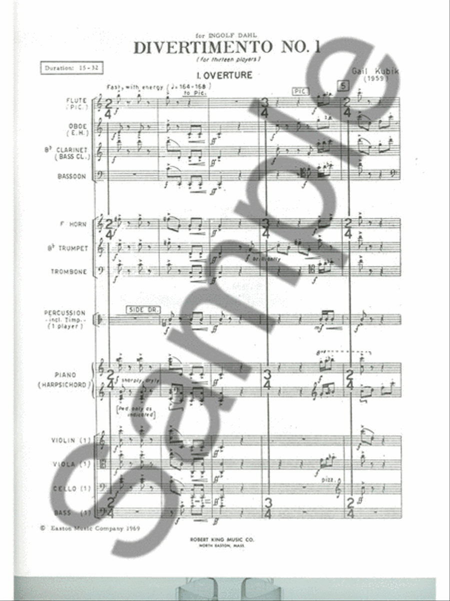 Divertimento No.1 (ensemble-mixed 8 Or More) School and Community scores gallery preview page 2