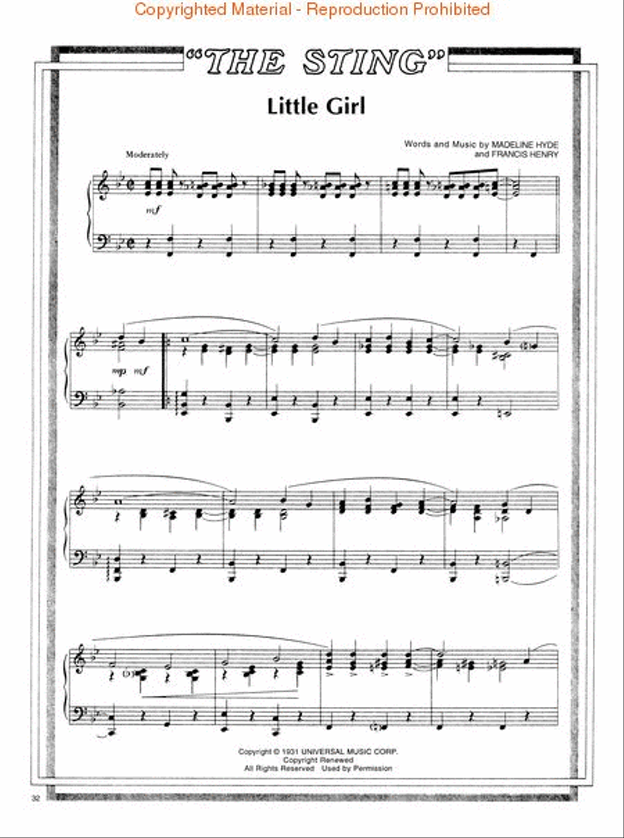 The Sting The Sting Piano Solo scores gallery preview page 4