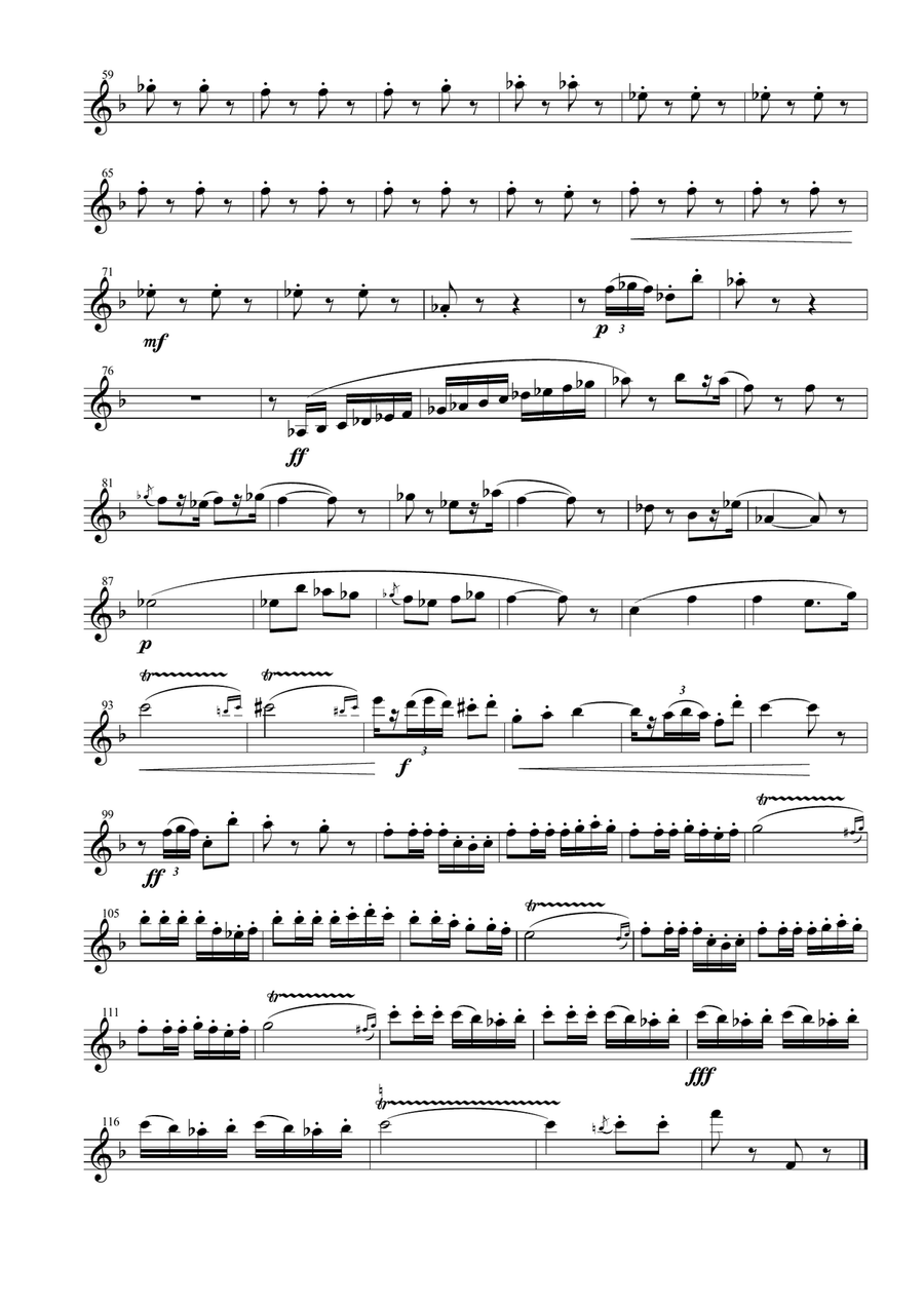 Carmen Overture (Prelude) for Clarinet Quartet Clarinet Quartet scores gallery preview page 2