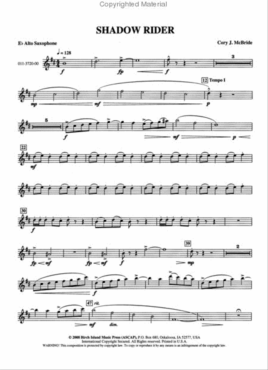 Shadow Rider Concert Band scores gallery preview page 5