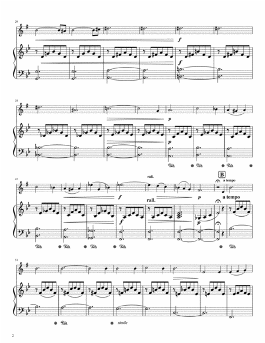 Liebestraum for alto saxophone and piano (easy) Alto Saxophone scores gallery preview page 2