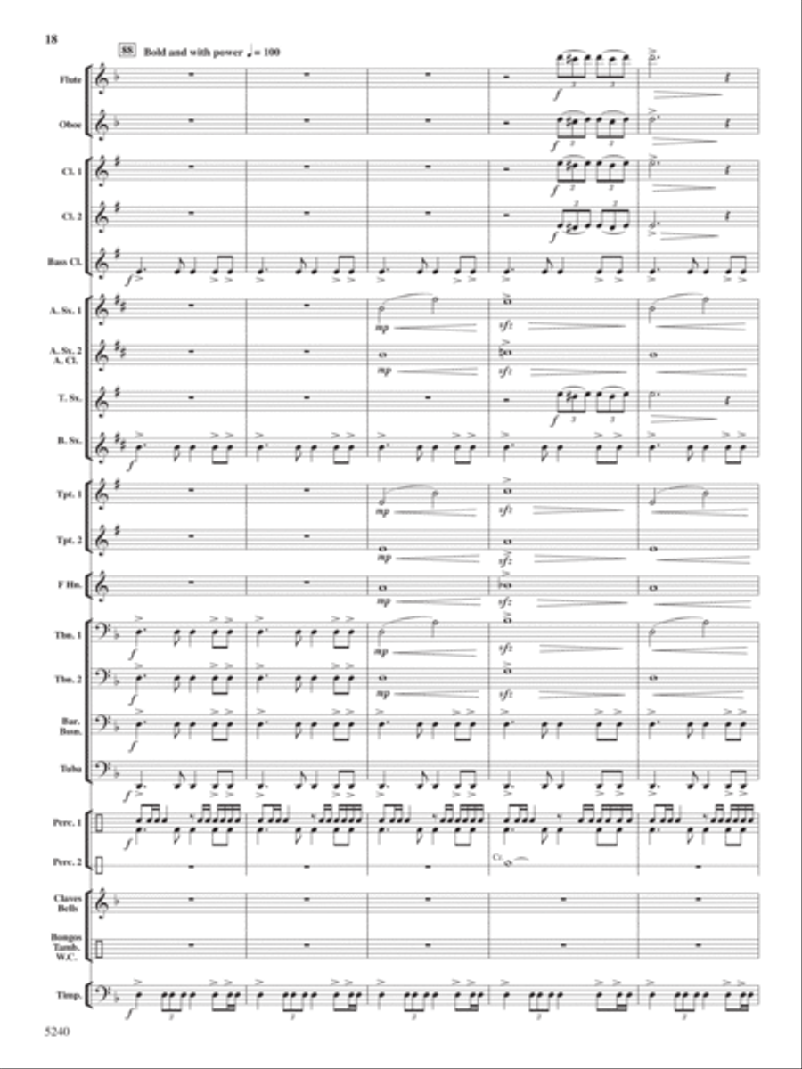 Ceremony, Chant and Ritual Concert Band scores gallery preview page 19
