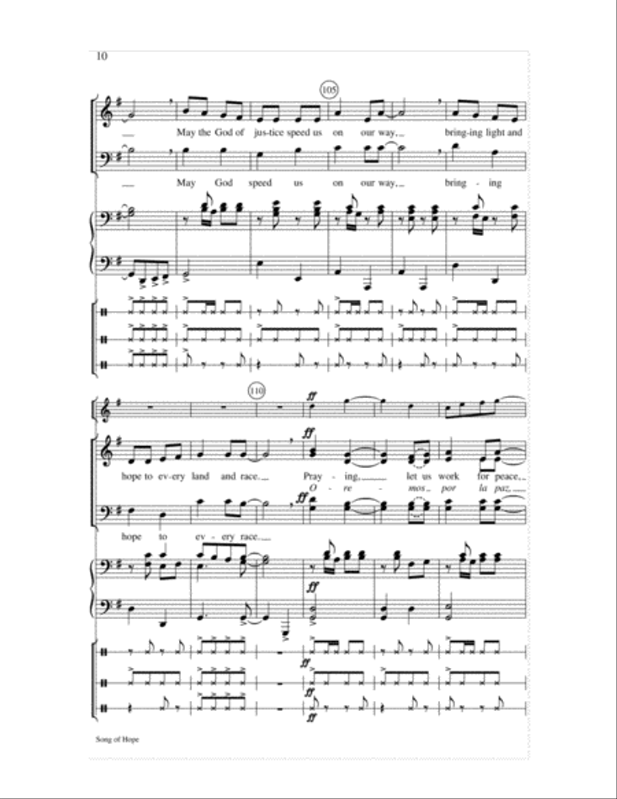 Song of Hope Song of Hope Choir scores gallery preview page 10