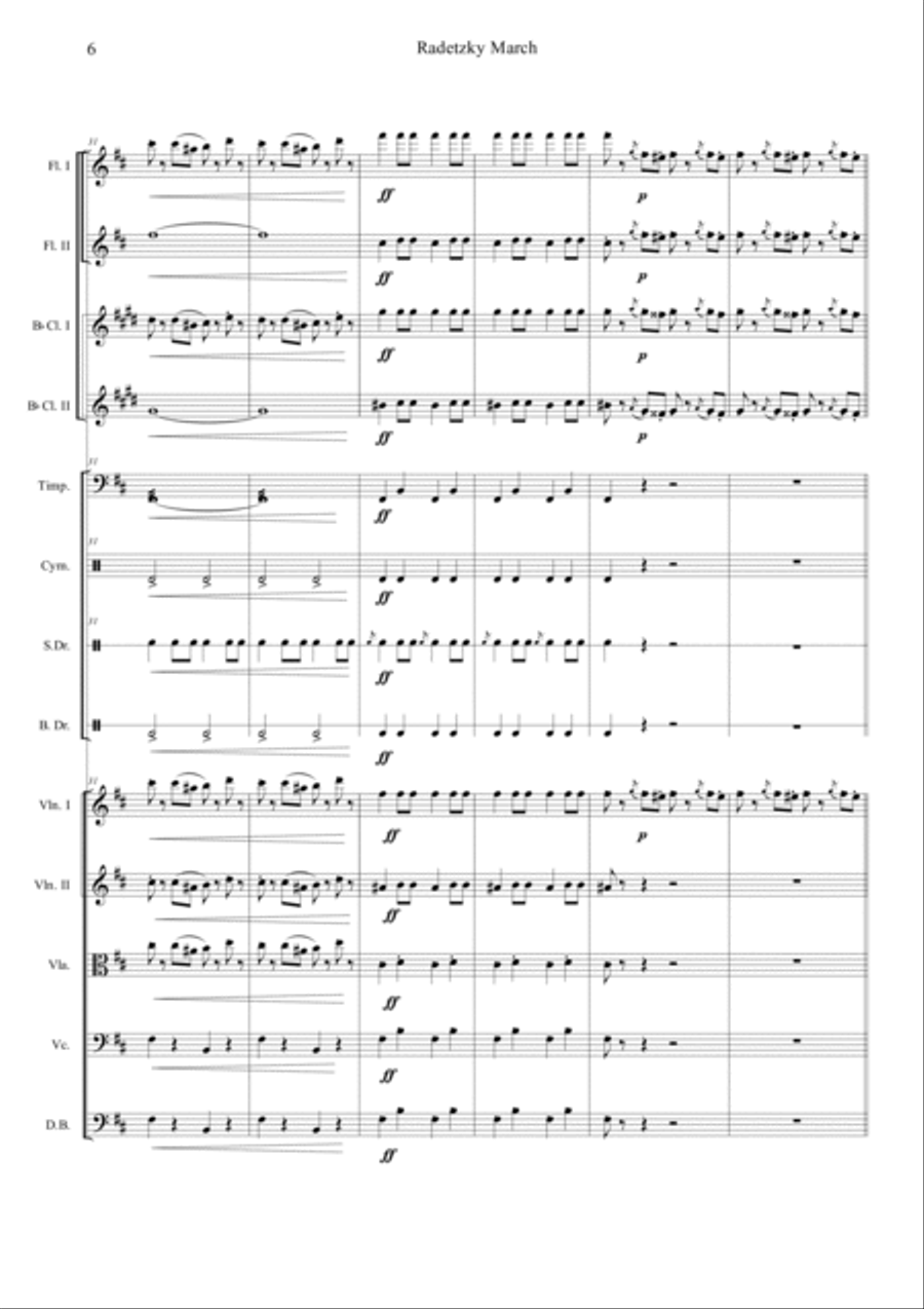 Radetzky Marsch Radetzky Marsch Orchestra scores gallery preview page 6