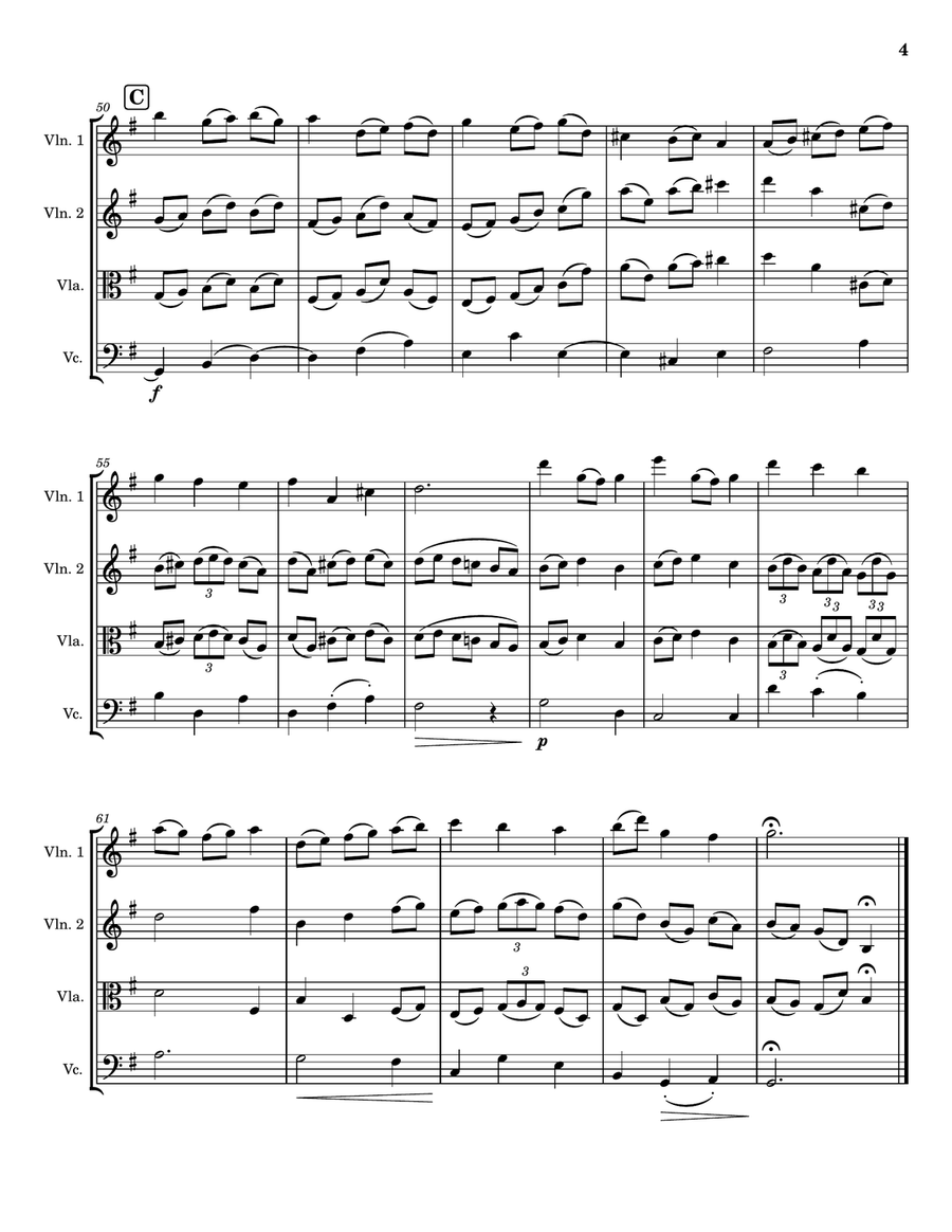 Minuet in G Major BWV anh.114 - J. S. Bach (String Trio) String Trio scores gallery preview page 4