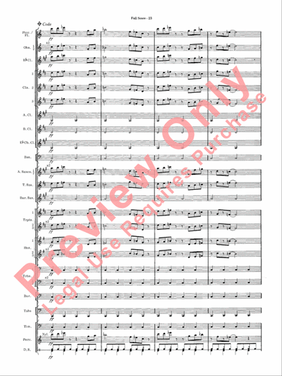 James Bond Suite Concert Band scores gallery preview page 25