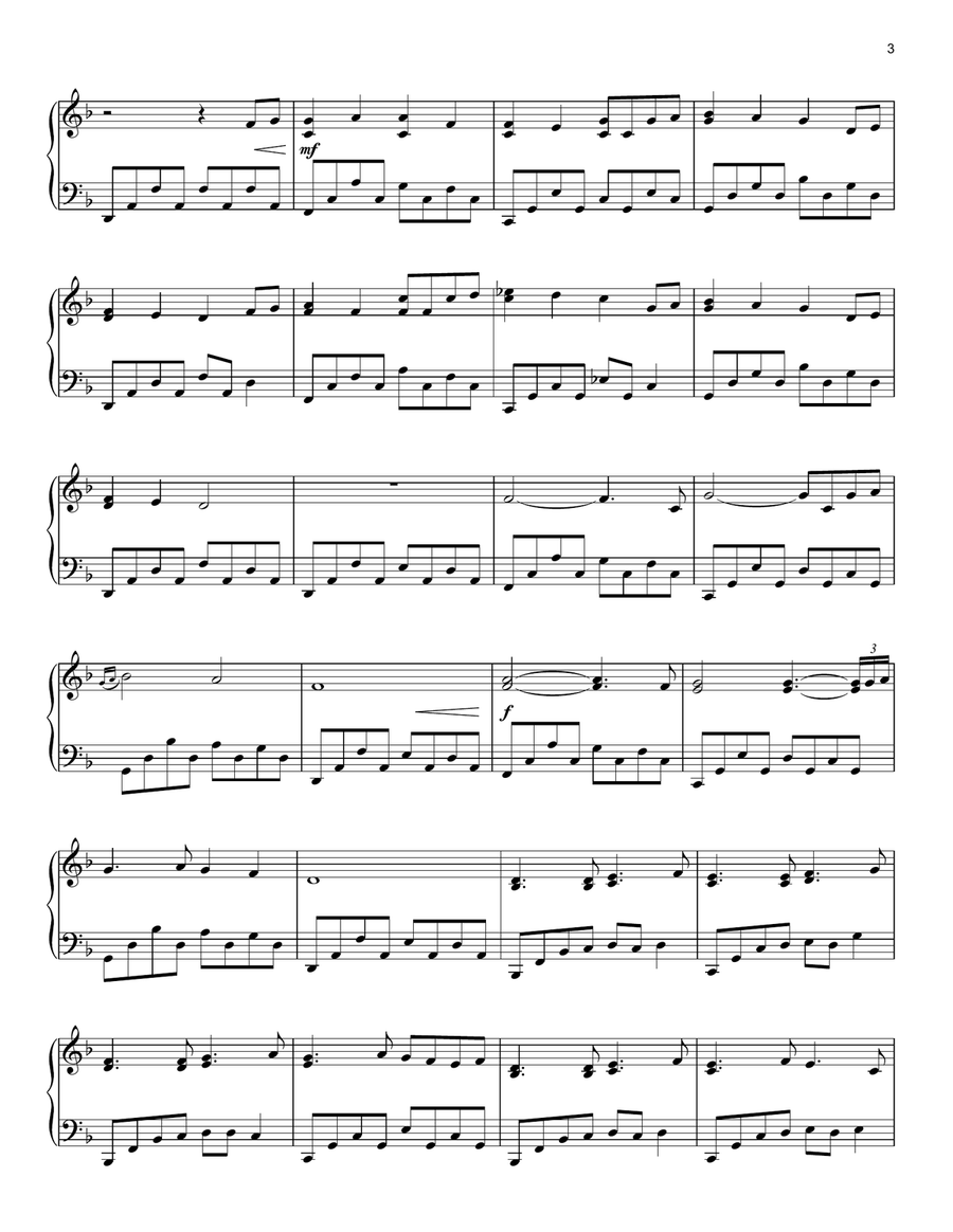 Nostalgia Piano Solo scores gallery preview page 3